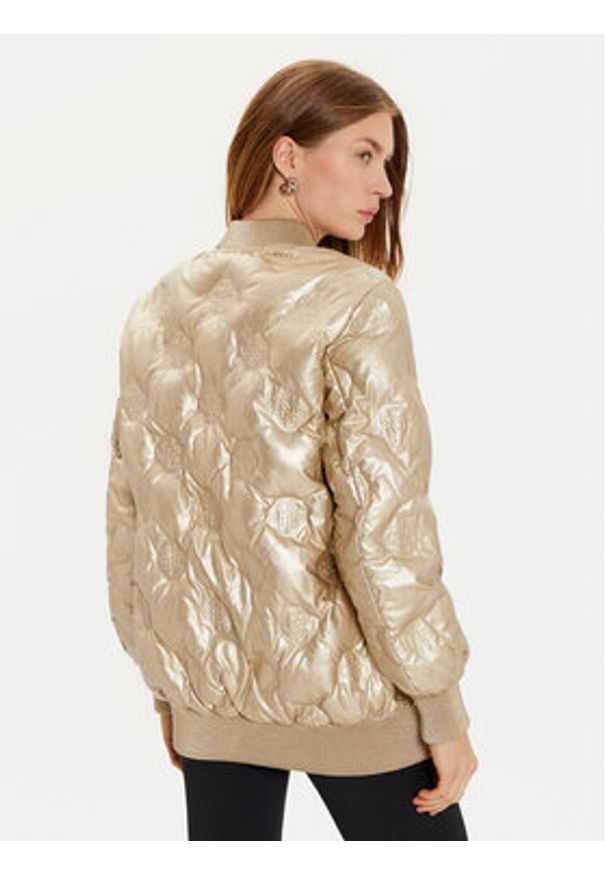 Guess Kurtka z imitacji skóry Marianne W4BL60 WGB20 Złoty Regular Fit. Kolor: złoty. Materiał: syntetyk