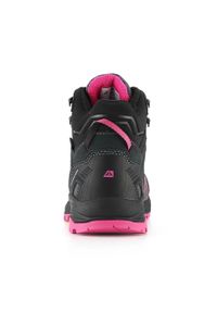 ALPINE PRO - Buty wysokie trekkingowe damskie Alpine Pro Cerne 2 Vibram. Kolor: różowy. Materiał: skóra, welur. Styl: sportowy