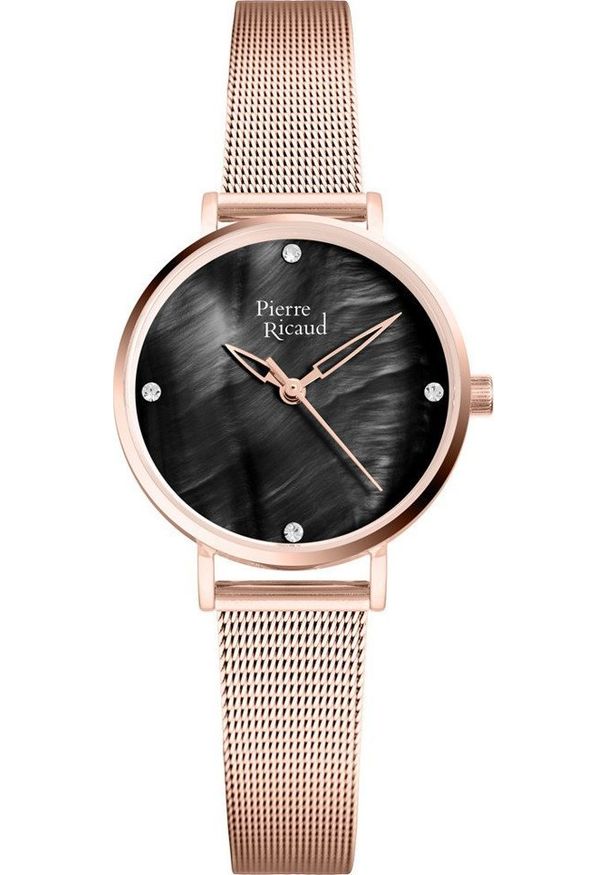 Zegarek Pierre Ricaud Zegarek damski Pierre Ricaud P22043.914EQ różowe złoto. Kolor: złoty, wielokolorowy, różowy