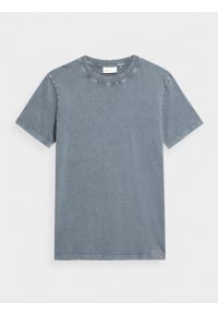 outhorn - T-shirt acid wash męski - niebieski. Kolor: niebieski. Materiał: materiał, bawełna, dzianina #1