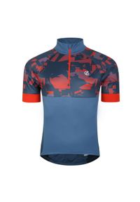 DARE 2B - Stay The Coursell Dare 2B męska koszulka rowerowa z suwakiem. Kolor: pomarańczowy, niebieski, wielokolorowy, żółty. Materiał: poliester. Sport: kolarstwo
