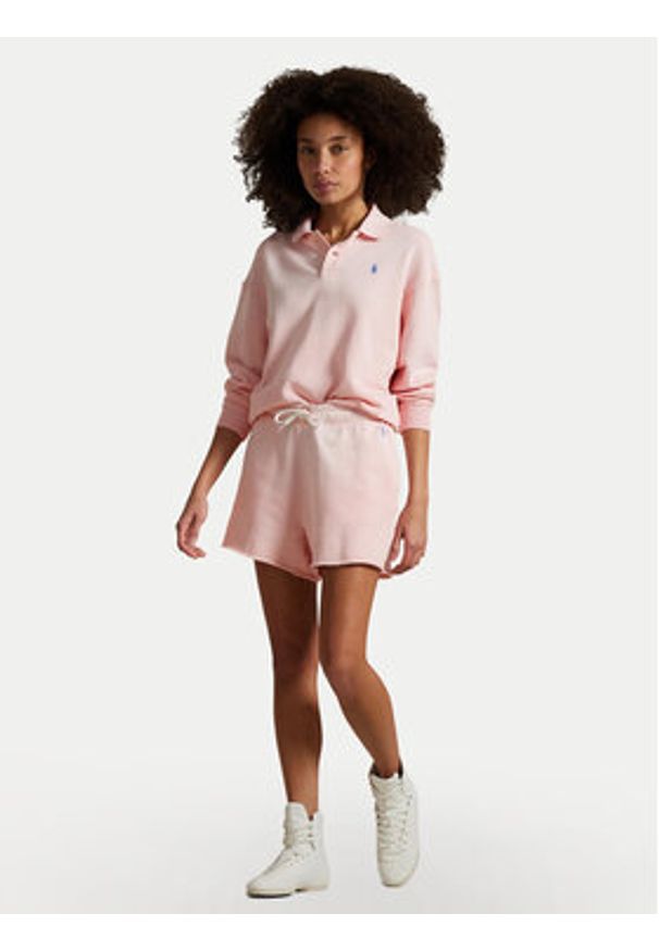 Polo Ralph Lauren Bluza 211965097007 Różowy Relaxed Fit. Typ kołnierza: polo. Kolor: różowy. Materiał: bawełna