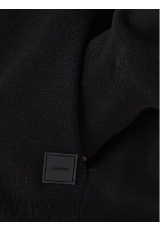 Calvin Klein Kardigan LV040EM324 Czarny Regular Fit. Kolor: czarny. Materiał: wiskoza
