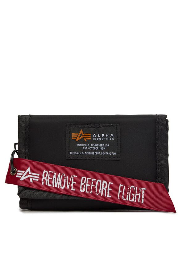 Alpha Industries Portfel Crew Wallet II 146940 03 Czarny. Kolor: czarny. Materiał: materiał