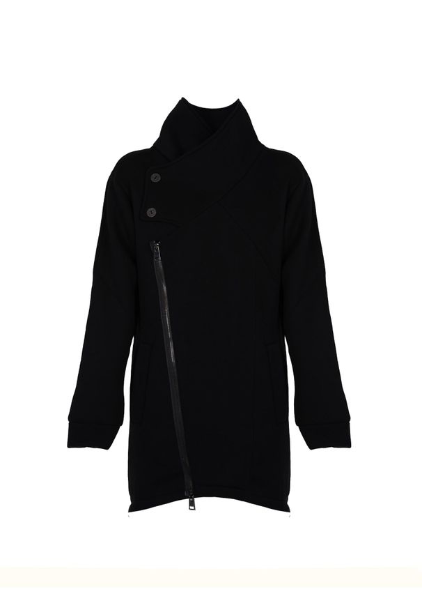 La Haine Inside Us Płaszcz "Unisex" | LM028 | Mężczyzna | Czarny. Kolor: czarny. Materiał: poliester, bawełna. Długość: długie. Wzór: jednolity. Styl: elegancki