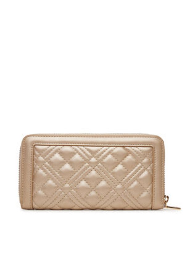 Love Moschino - LOVE MOSCHINO Duży Portfel Damski JC5600PP1MLA196A Złoty. Kolor: złoty. Materiał: skóra