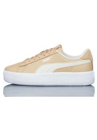 Buty Sportowe Damskie Puma Lily Platform L. Kolor: fioletowy. Materiał: materiał, skóra. Szerokość cholewki: normalna. Obcas: na platformie. Sport: turystyka piesza