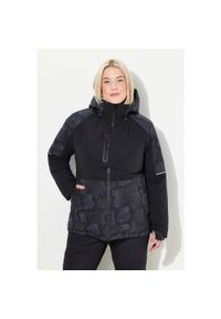 ULLA POPKEN - Damskie Kurtka sportowa HYPRAR wodoodporna osłona przeciwśnieżna kaptur. Kolekcja: plus size. Kolor: czarny. Materiał: poliester, materiał. Sezon: zima. Sport: narciarstwo #1