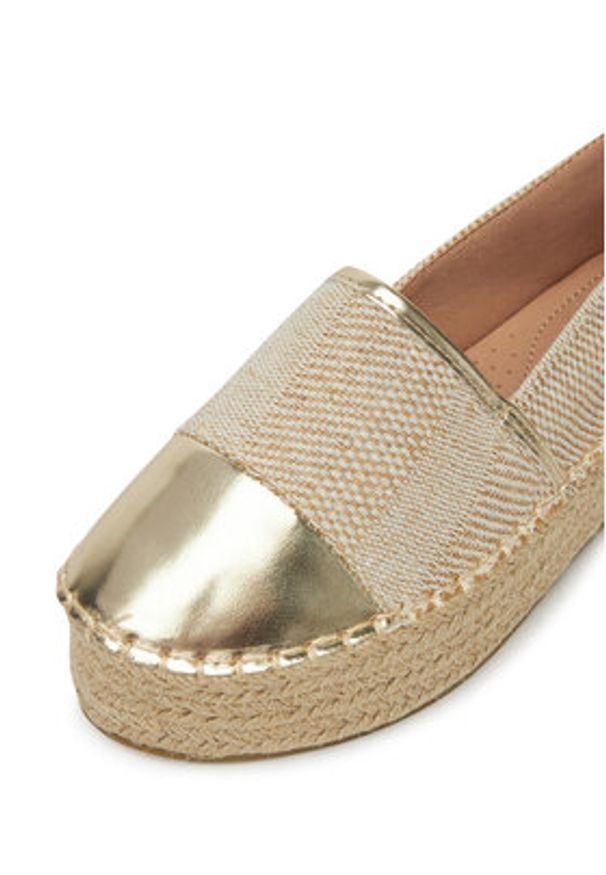 DeeZee Espadryle JSZ701-2 Złoty. Kolor: złoty. Materiał: materiał