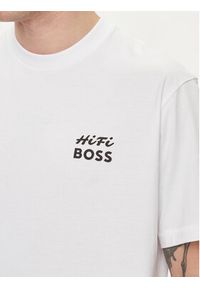 BOSS - Boss T-Shirt Te_Records 50515553 Biały Relaxed Fit. Kolor: biały. Materiał: bawełna #6