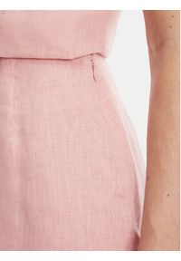STAUD Spódnica mini Margaux R25S6138LN Różowy Regular Fit. Kolor: różowy. Materiał: len