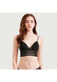 Intica - Koronkowy komplet bielizny z regulowanymi ramiączkami Nadya. Kolor: zielony. Materiał: koronka. Wzór: koronka #6