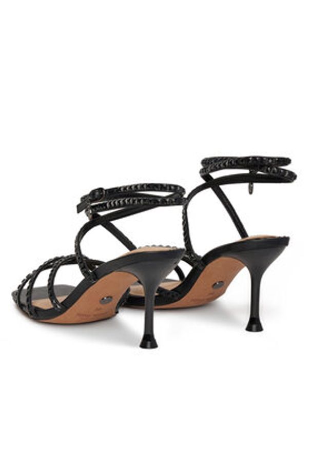 Nine West Sandały SM237-011A Czarny. Kolor: czarny. Materiał: skóra
