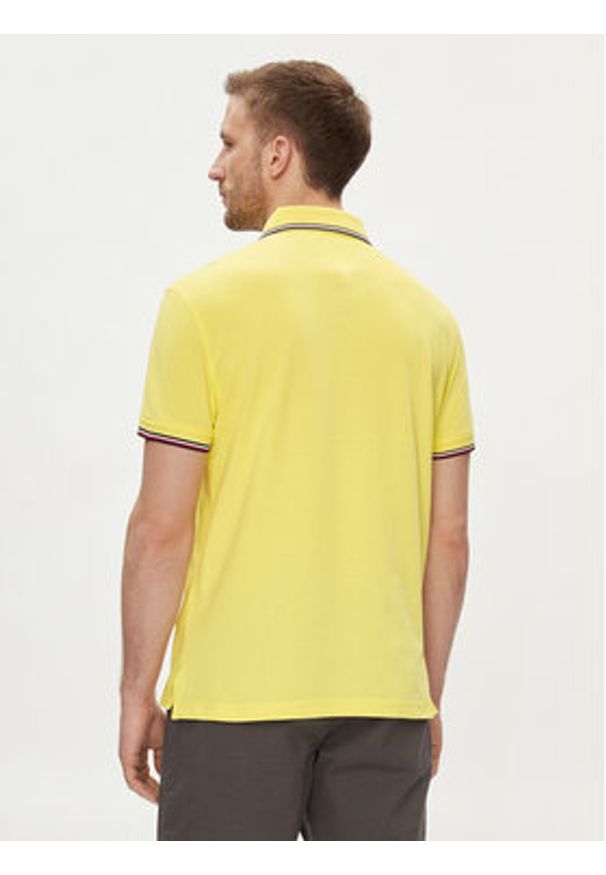 TOMMY HILFIGER - Tommy Hilfiger Polo 1985 MW0MW30750 Żółty Slim Fit. Typ kołnierza: polo. Kolor: żółty. Materiał: bawełna