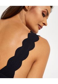 MARYSIA SWIM - Czarny top od bikini Santa Clara. Kolor: czarny. Materiał: tkanina