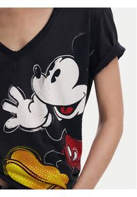 Desigual T-Shirt Mickey Joker 25SWTKAG Czarny Regular Fit. Kolor: czarny. Materiał: bawełna #4