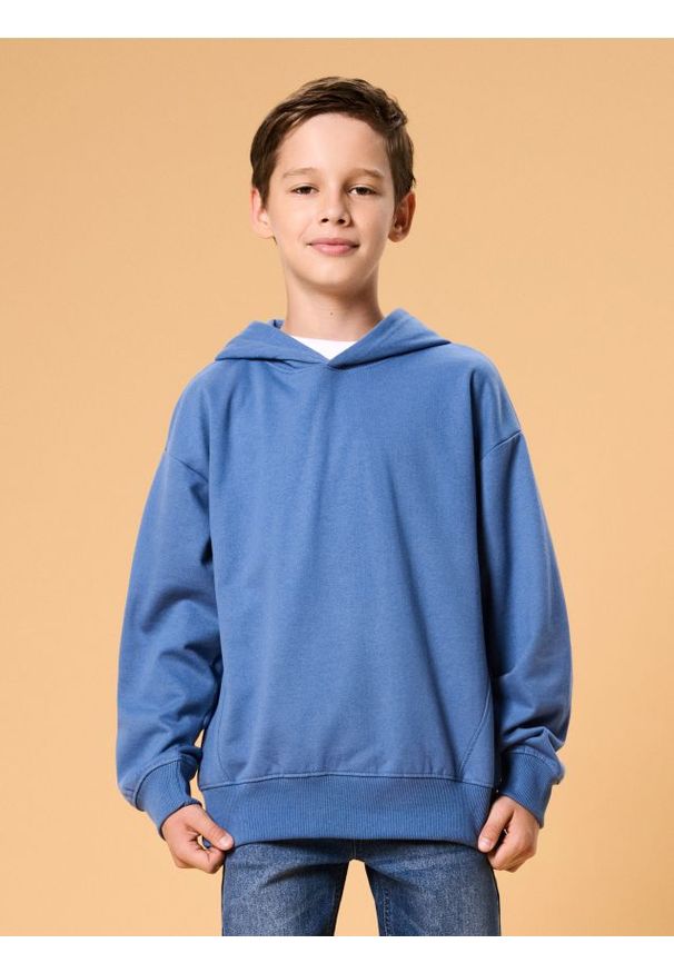 Sinsay - Bluza hoodie ze ściągaczami - green spruce