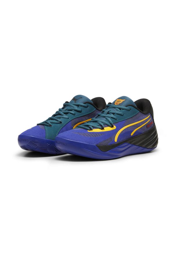 Puma - Buty do koszykówki All-Pro NITRO™ Crowd Craze PUMA. Kolor: wielokolorowy, czarny, niebieski, zielony. Szerokość cholewki: normalna. Sport: koszykówka