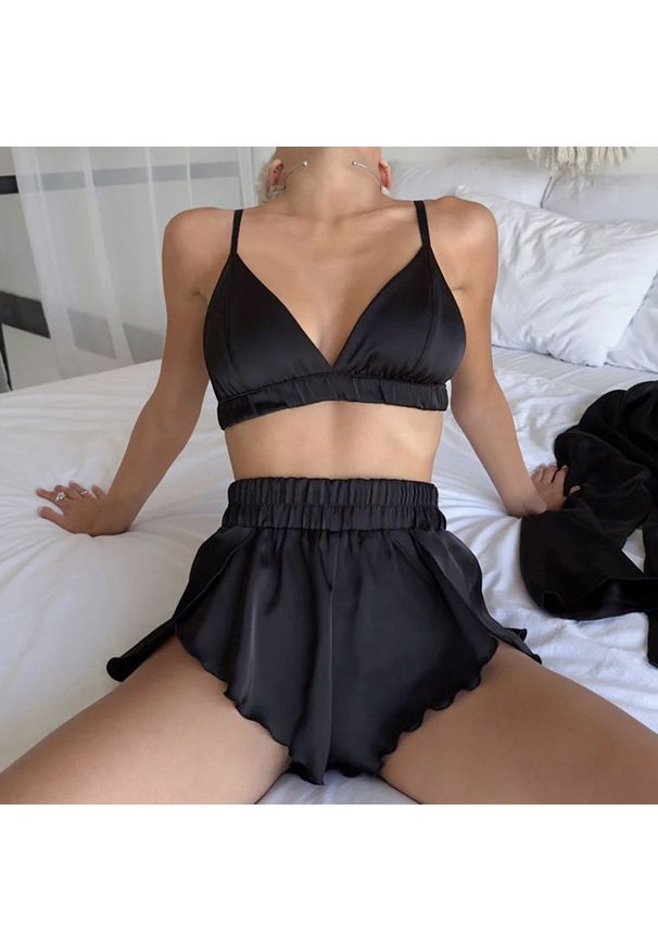 Intica - Strój kąpielowy z dołączoną spódniczką na plażę i basen Norrie. Kolor: czarny. Materiał: materiał. Długość: długie