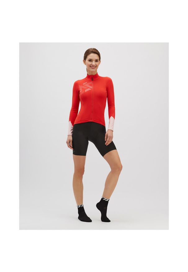 Silvini - Koszulka damska SILVINI long sleeve jersey Calvana WD1618. Kolor: czerwony, wielokolorowy, różowy. Materiał: jersey. Długość rękawa: długi rękaw. Sport: kolarstwo