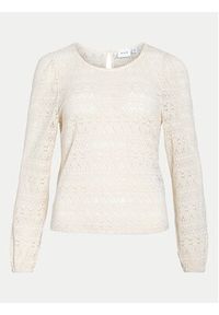 Vila Sweter Chikka 14095731 Beżowy Standard Fit. Kolor: beżowy. Materiał: syntetyk #3