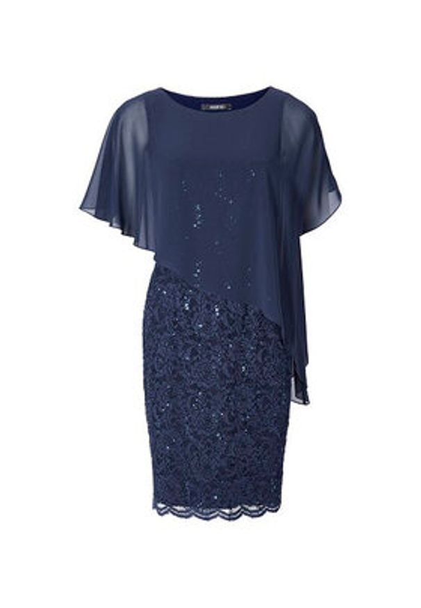Swing Sukienka koktajlowa 77760410 Granatowy Regular Fit. Kolor: niebieski. Materiał: syntetyk. Styl: wizytowy