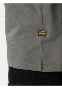 G-Star RAW - G-Star Raw T-Shirt Slub D28889-E512 Khaki Regular Fit. Kolor: brązowy. Materiał: bawełna #3