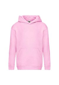 FRUIT OF THE LOOM - Bluza Z Kapturem Premium Dla Dzieci. Typ kołnierza: kaptur. Kolor: różowy