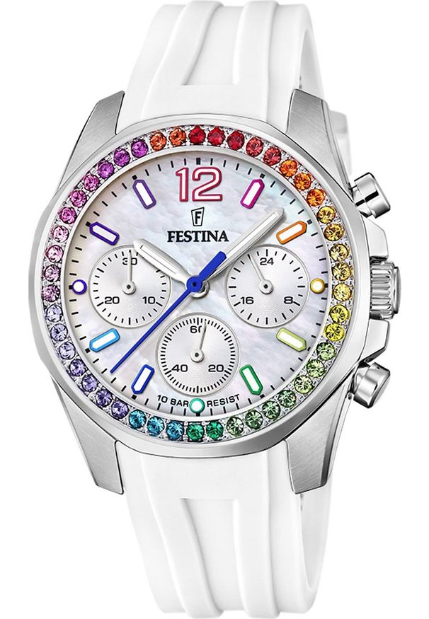 Zegarek Festina Zegarek damski Festina F20610-2 biały. Kolor: biały