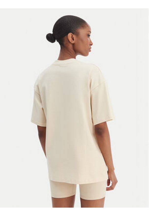Reebok T-Shirt Reebok x Ewa Chodakowska Anka RK25611CCW Beżowy Relaxed Fit. Kolor: beżowy. Materiał: bawełna