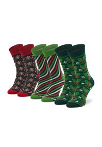 Zestaw 3 par wysokich skarpet unisex Rainbow Socks. Kolor: zielony #1