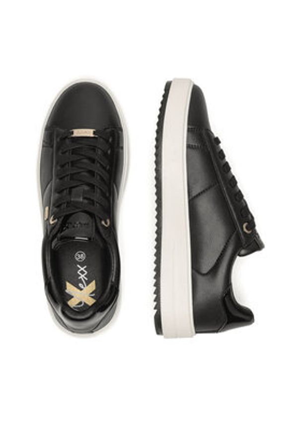 MEXX Sneakersy MI001010043W Czarny. Kolor: czarny. Materiał: skóra