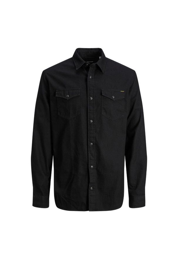 Koszula Jack & Jones Heridan czarny denim. Kolor: czarny. Materiał: denim