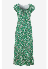 Cellbes - Wzorzysta sukienka. Kolor: zielony. Materiał: materiał. Długość rękawa: krótki rękaw. Typ sukienki: z odkrytymi ramionami #5