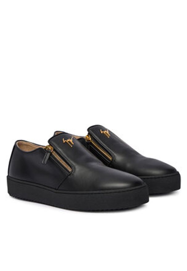Giuseppe Zanotti Sneakersy RU50007/001 Czarny. Kolor: czarny. Materiał: skóra