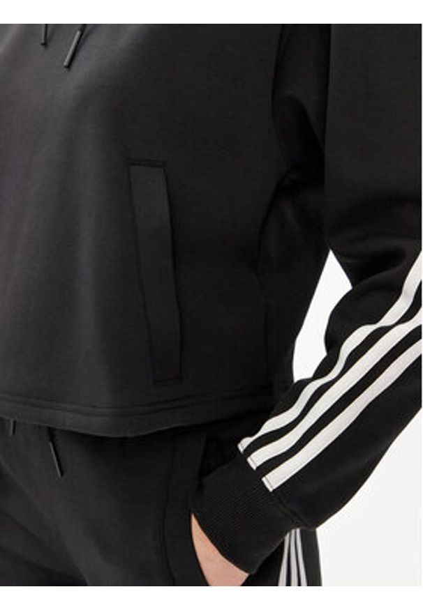 Adidas - adidas Bluza Future Icons 3-Stripes IP1533 Czarny Loose Fit. Kolor: czarny. Materiał: syntetyk, bawełna