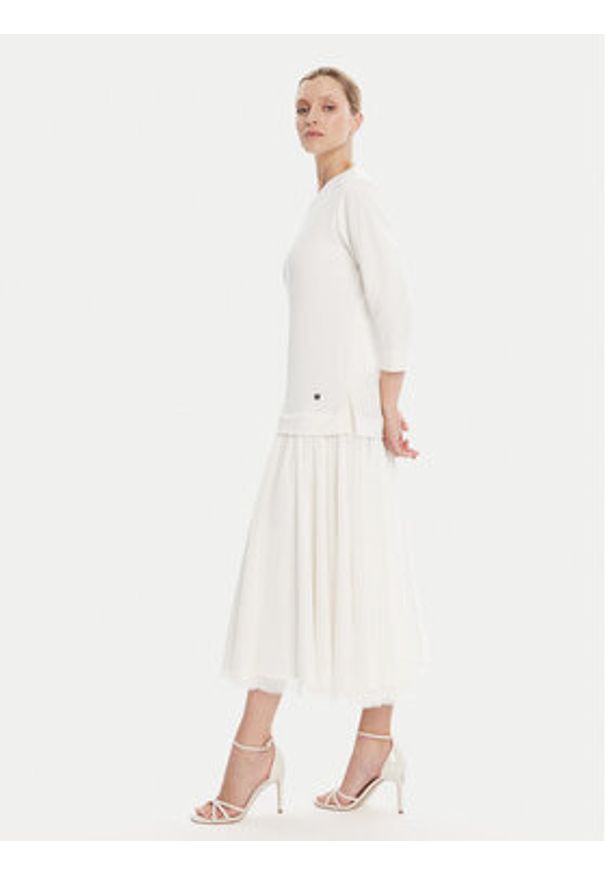 JOOP! Sukienka codzienna 58 253JE58Taren 30047770 Écru Regular Fit. Okazja: na co dzień. Materiał: syntetyk, bawełna. Typ sukienki: proste. Styl: casual