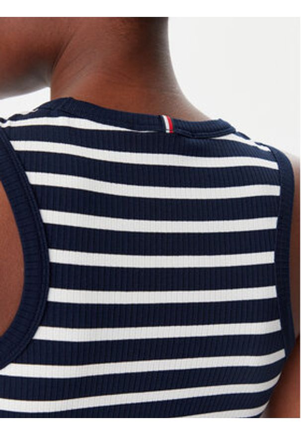 TOMMY HILFIGER - Tommy Hilfiger Sukienka letnia WW0WW38838 Granatowy Slim Fit. Kolor: niebieski. Materiał: wiskoza. Sezon: lato