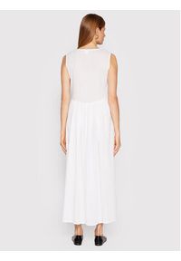 Max Mara Beachwear Sukienka letnia Volante 32210128 Biały Regular Fit. Kolor: biały. Materiał: bawełna. Sezon: lato #3