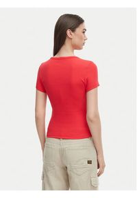 Tommy Jeans T-Shirt DW0DW17881 Czerwony Slim Fit. Kolor: czerwony. Materiał: bawełna #3