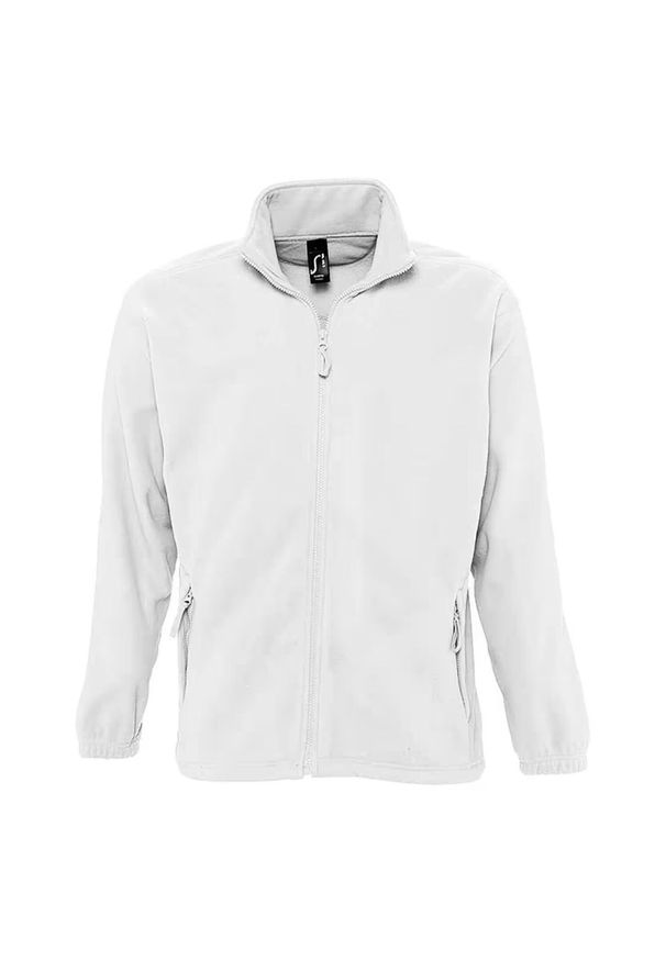 SOL'S - Damska Bluza Polarowa North Fleece Jacket. Kolor: biały. Materiał: polar. Sezon: zima