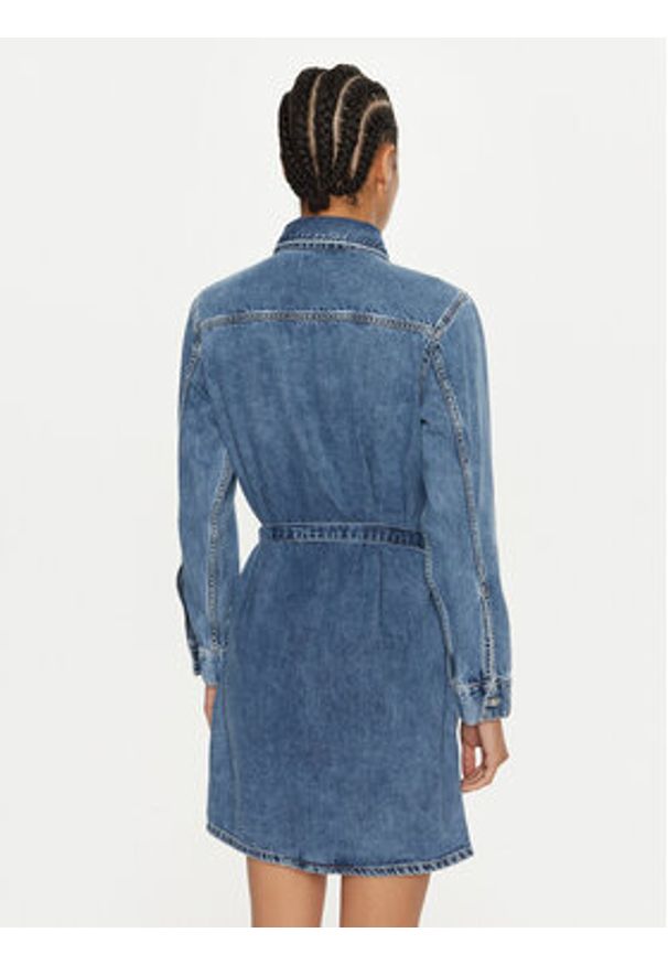 Calvin Klein Jeans Sukienka jeansowa J20J223981 Niebieski Regular Fit. Kolor: niebieski. Materiał: bawełna