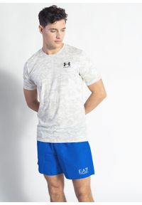 Koszulka męska szara Under Armour Ua Abc Camo SS. Kolor: szary. Materiał: materiał #1