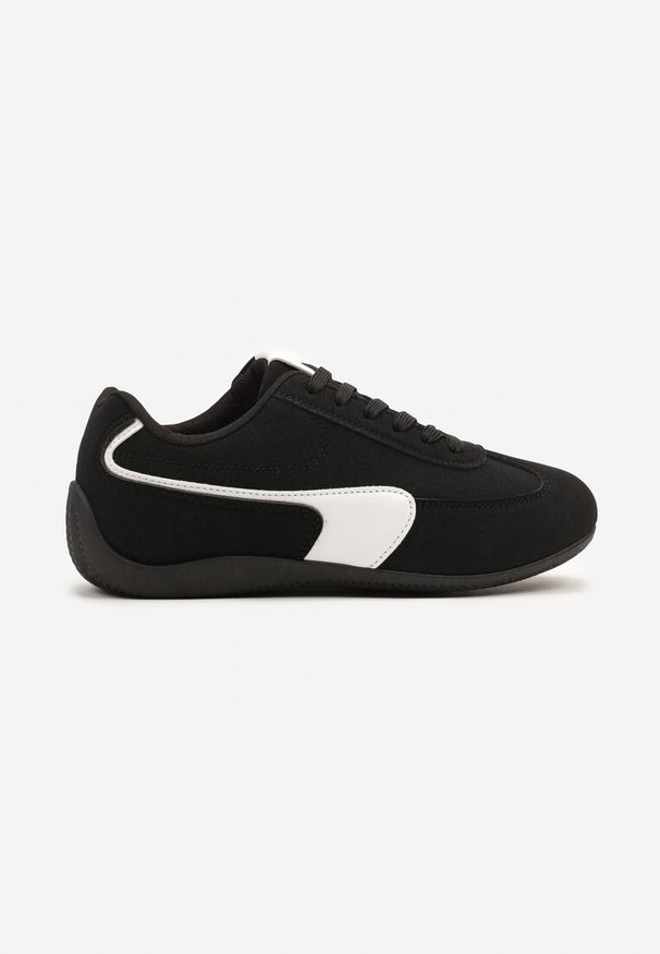 Renee - Czarne Sneakersy Typu Klasyczne Tenisówki Zelritia. Okazja: na co dzień, na spotkanie biznesowe. Kolor: czarny. Materiał: jeans. Szerokość cholewki: normalna. Wzór: aplikacja