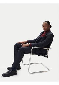 BOSS Garnitur H-Huge 50546121 Granatowy Slim Fit. Kolor: niebieski. Materiał: wełna #11