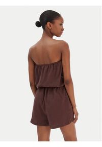 Seafolly Kombinezon Crinkle 55537-PS Brązowy Regular Fit. Kolor: brązowy. Materiał: bawełna #3