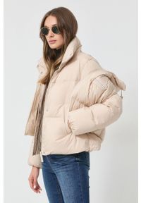 Miss Sixty kurtka puchowa damska kolor beżowy zimowa. Okazja: na co dzień. Kolor: beżowy. Materiał: puch. Sezon: zima. Styl: casual #5