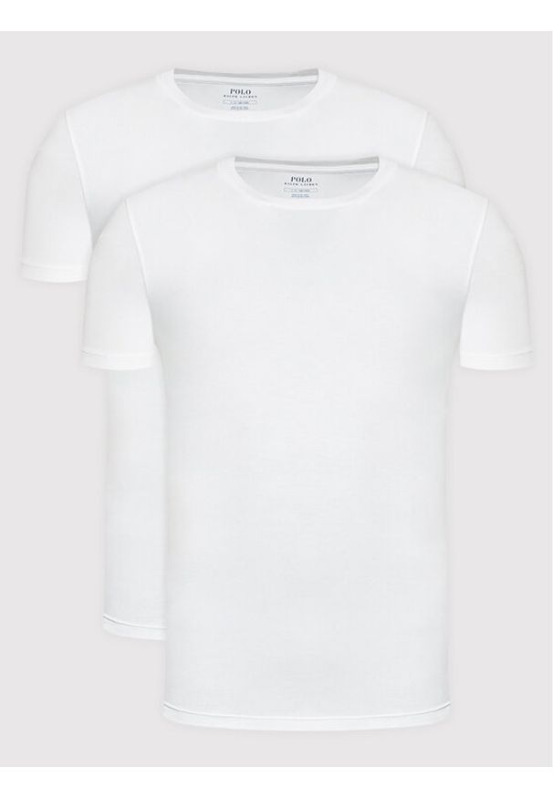 Polo Ralph Lauren Komplet 2 t-shirtów Core Replen 714835960002 Biały Slim Fit. Typ kołnierza: polo. Kolor: biały. Materiał: bawełna