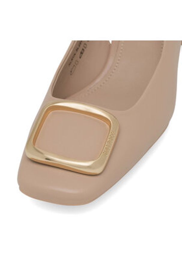 Gino Rossi - GINO ROSSI Czółenka ALAYA-SL2275-1A Beżowy. Kolor: beżowy. Materiał: skóra