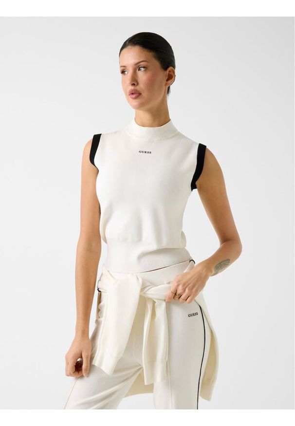 Guess Sweter 181078 Beżowy Classic Fit. Kolor: beżowy